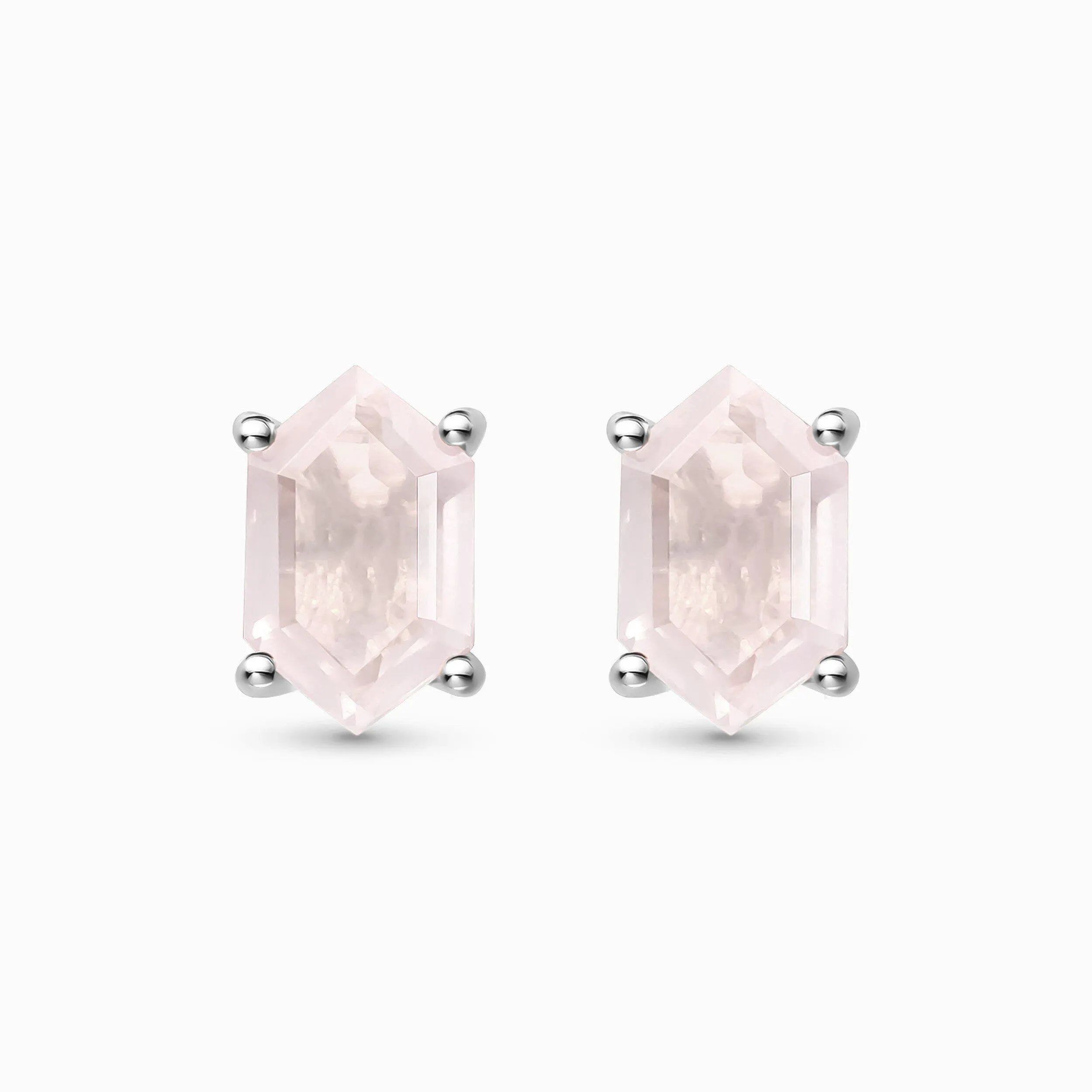 Rose Quartz Earrings - Serenity Studs