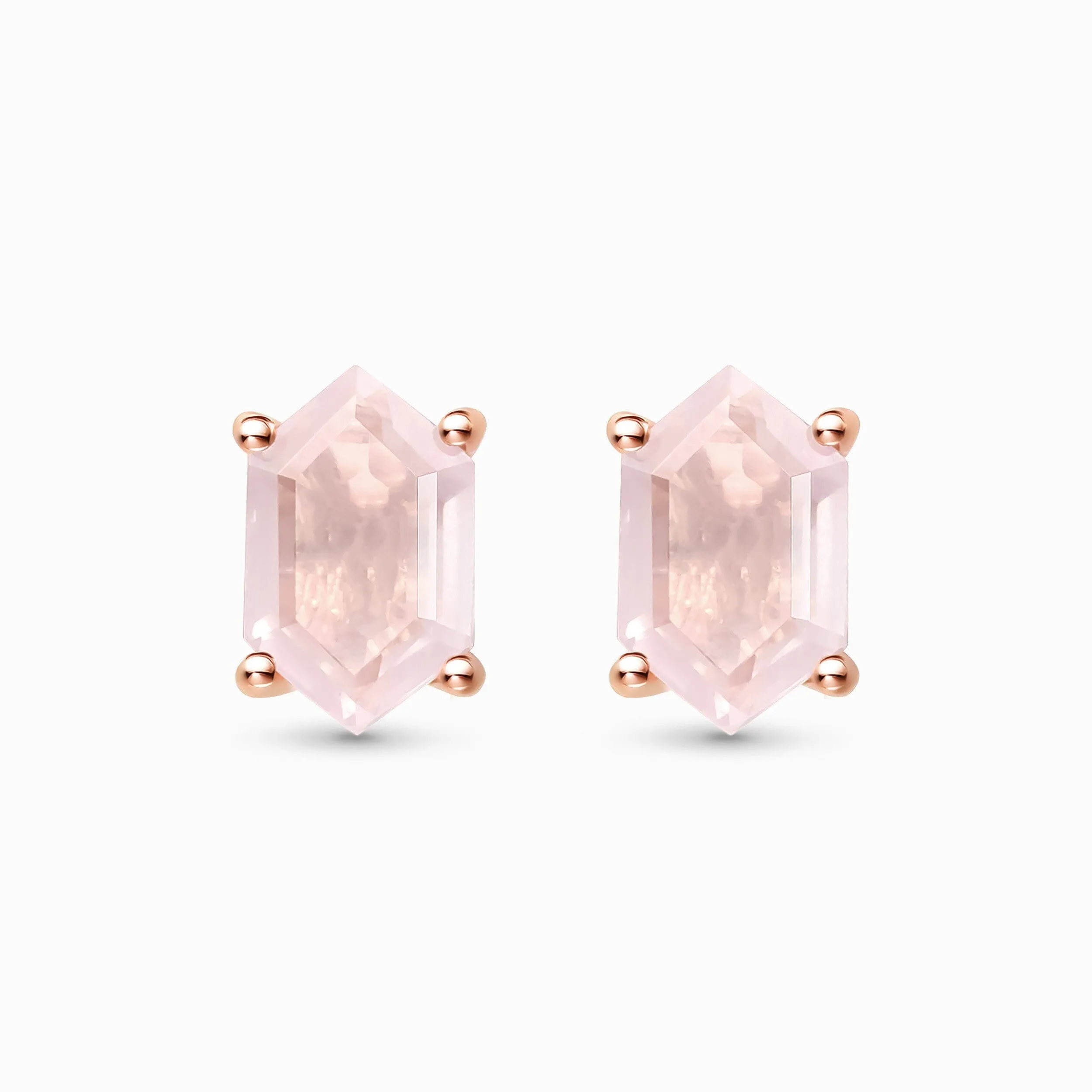 Rose Quartz Earrings - Serenity Studs