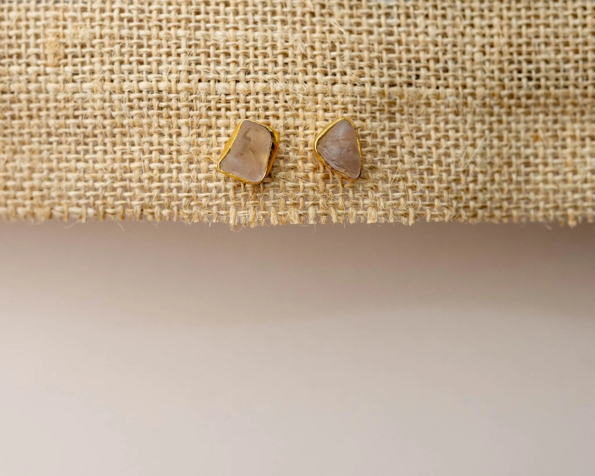 Rose quartz Stud Earrings