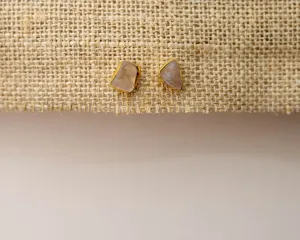 Rose quartz Stud Earrings
