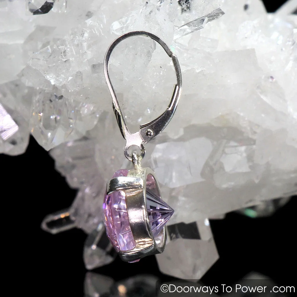 Ruby Lavender Quartz Super Nova Earrings .925 SS