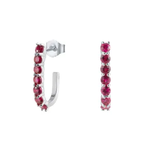 Ruby Sparkler Pin Earrings