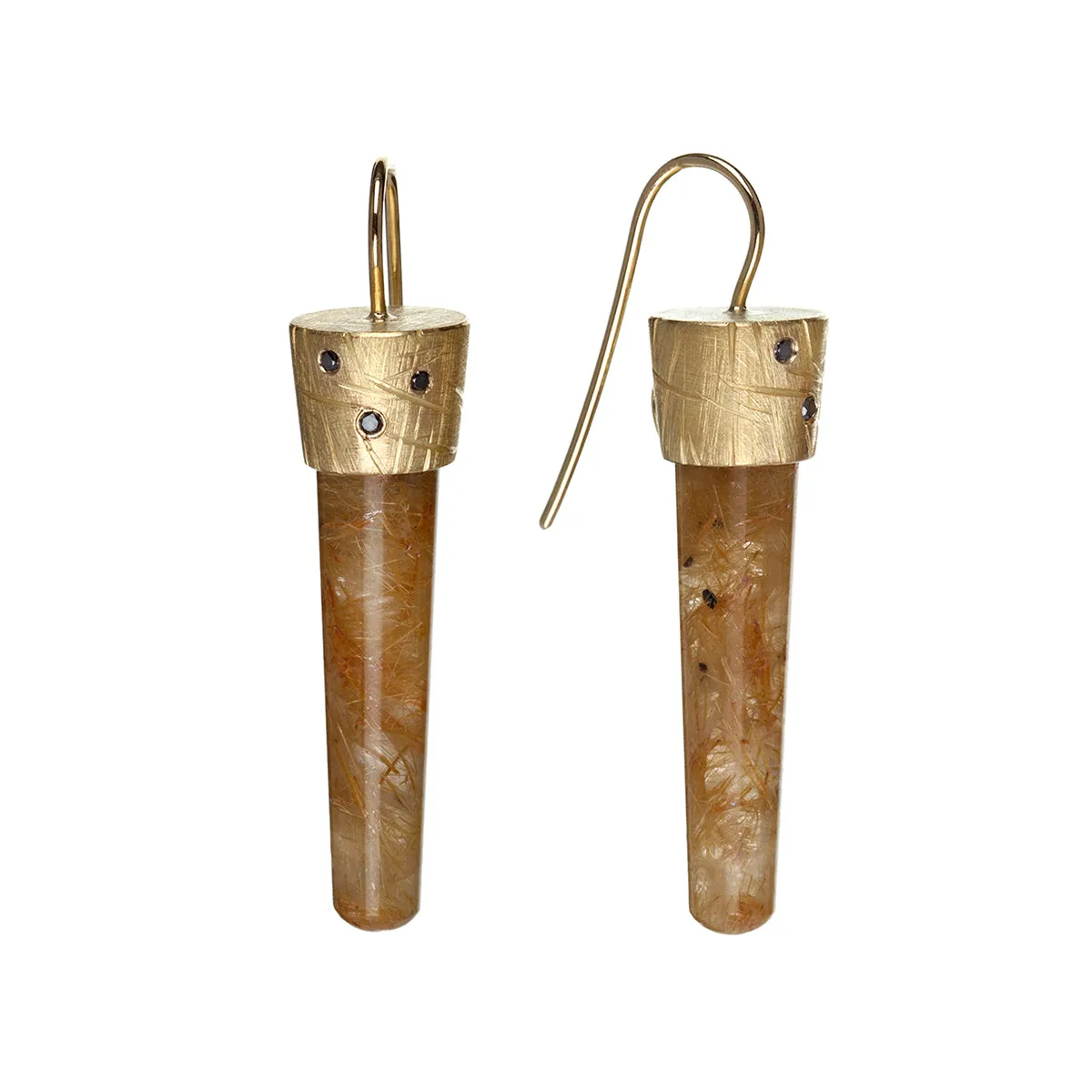 Rutilated Quartz Earrings