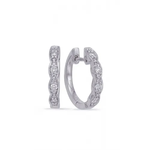 S Kashi & Sons Huggies Earrings E7968WG