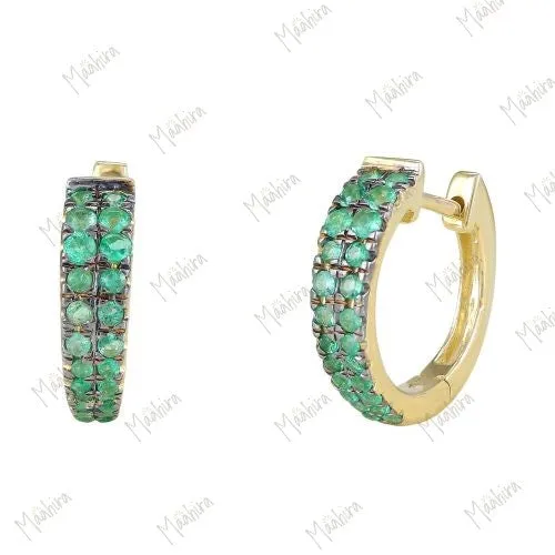Sapphire Hoop Earrings