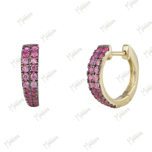 Sapphire Hoop Earrings