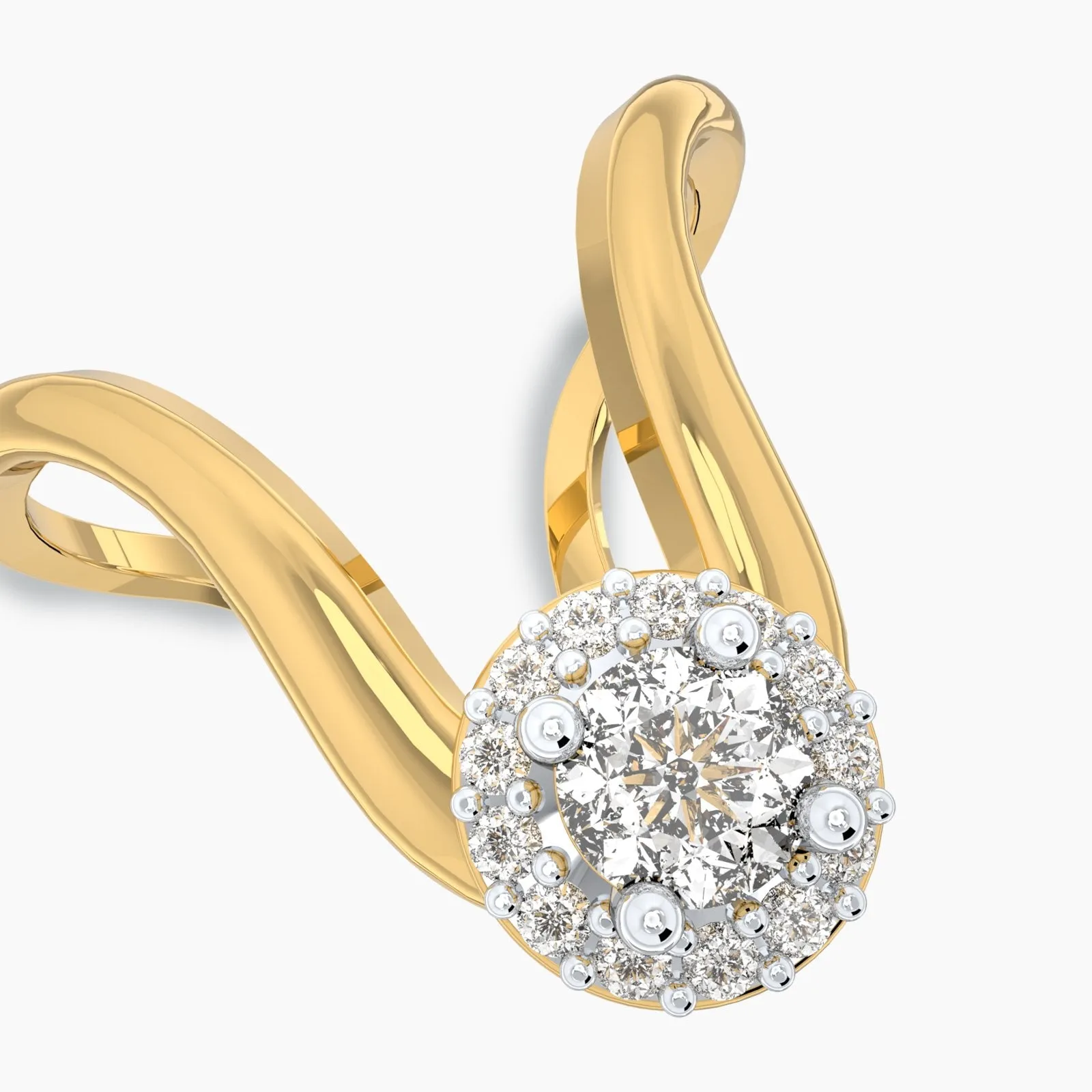 Shiny Cluster Diamond Vanki Ring