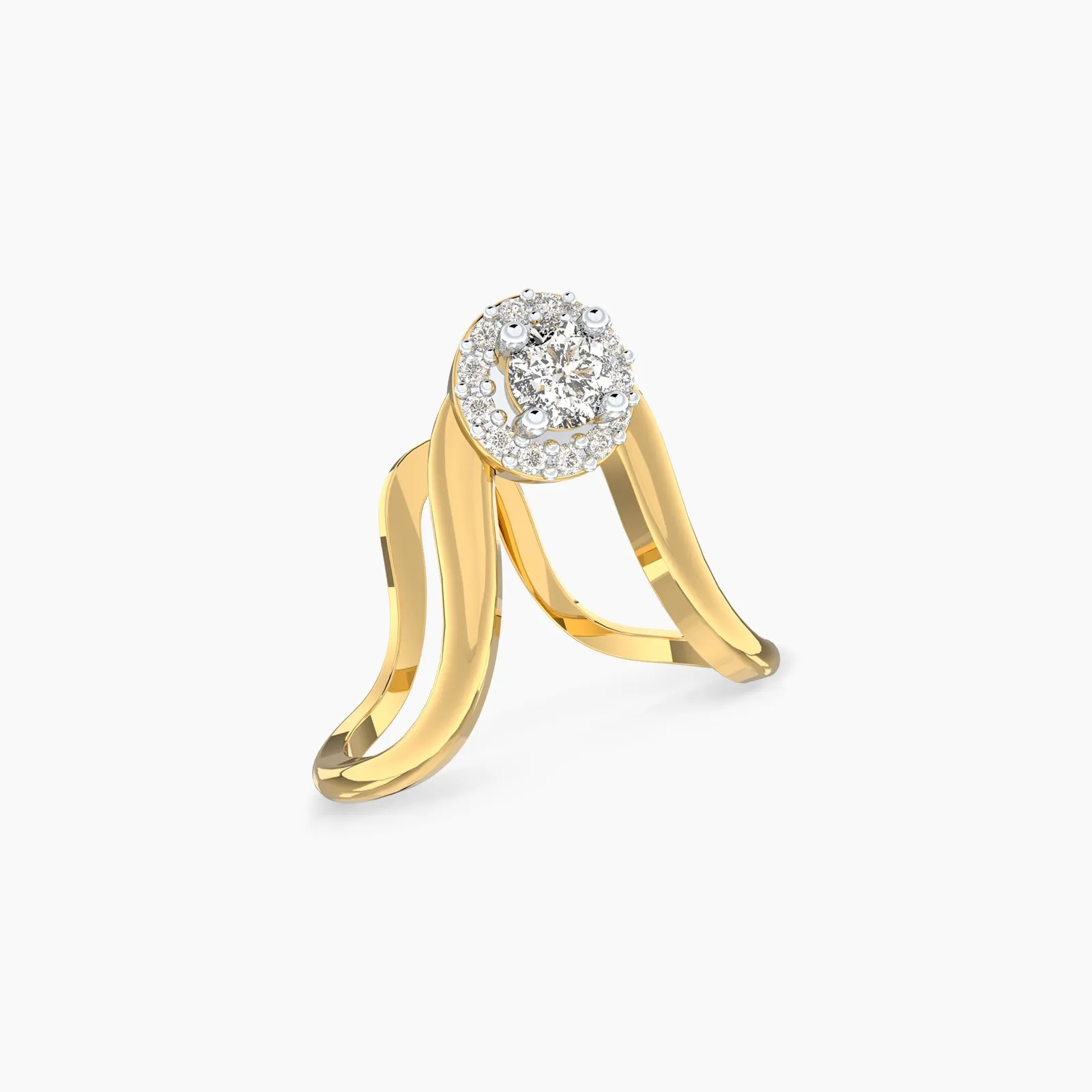Shiny Cluster Diamond Vanki Ring