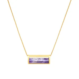 Signature Barrel Necklace   Amethyst