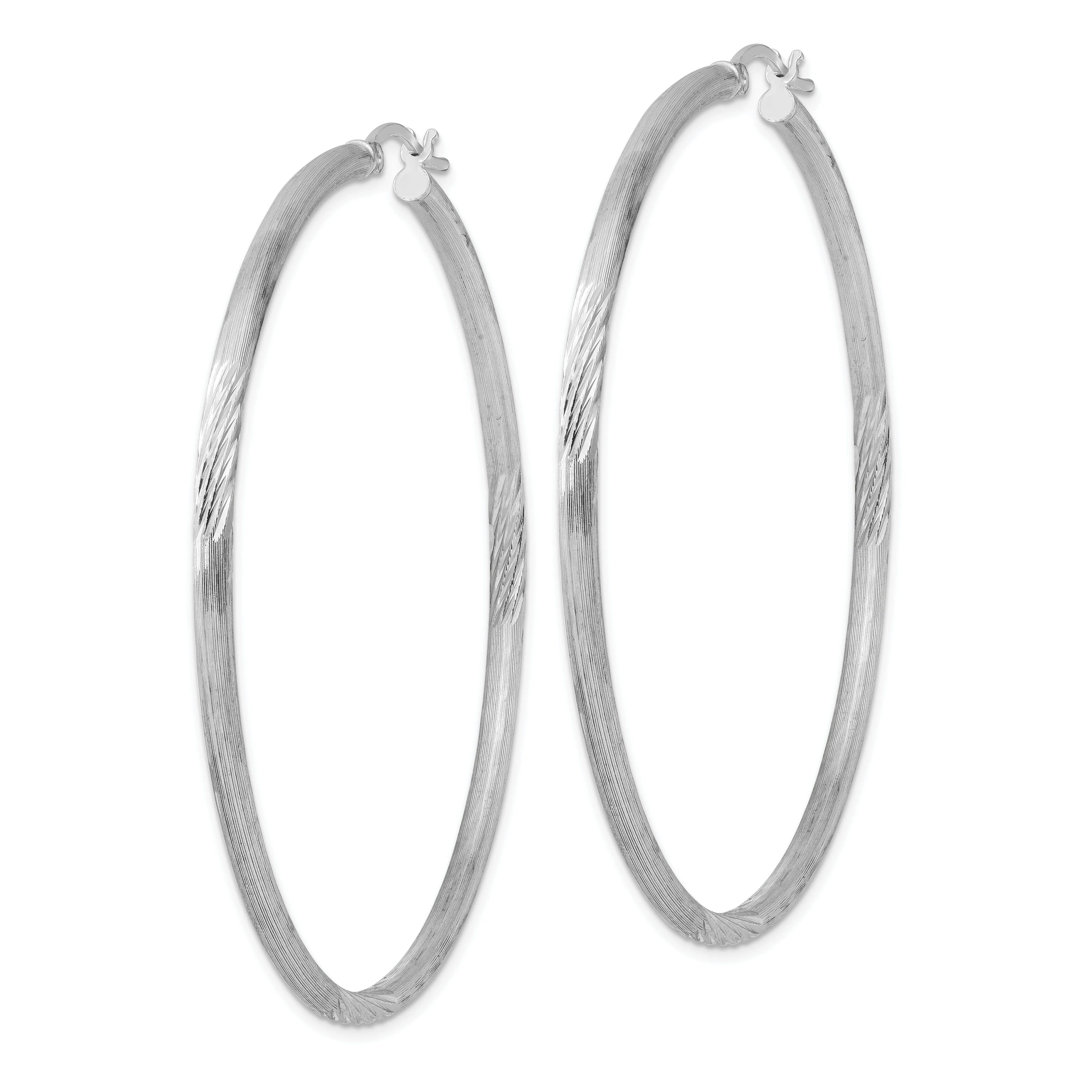 Silver D.C Hoop with Hinged Earrings