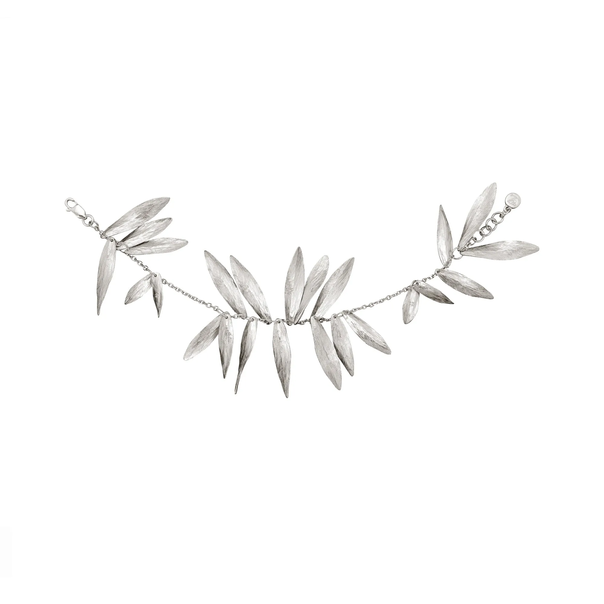 Silver Leafy Jingle Bracelet