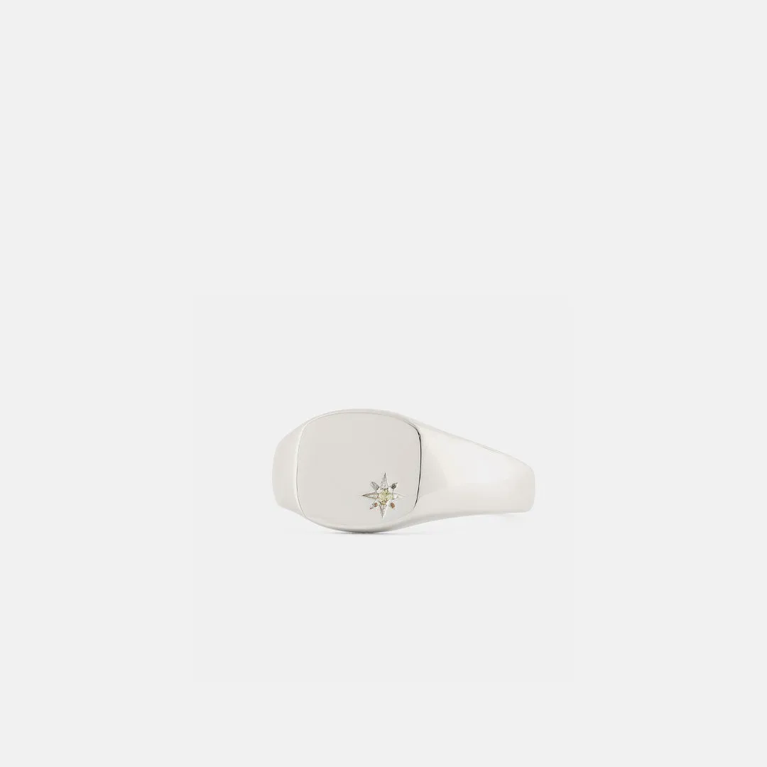 Silver Peridot Birthstone Ring