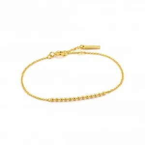 Silver Shiny Gold Plated Modern Multiple Balls Bracelet B002-01G
