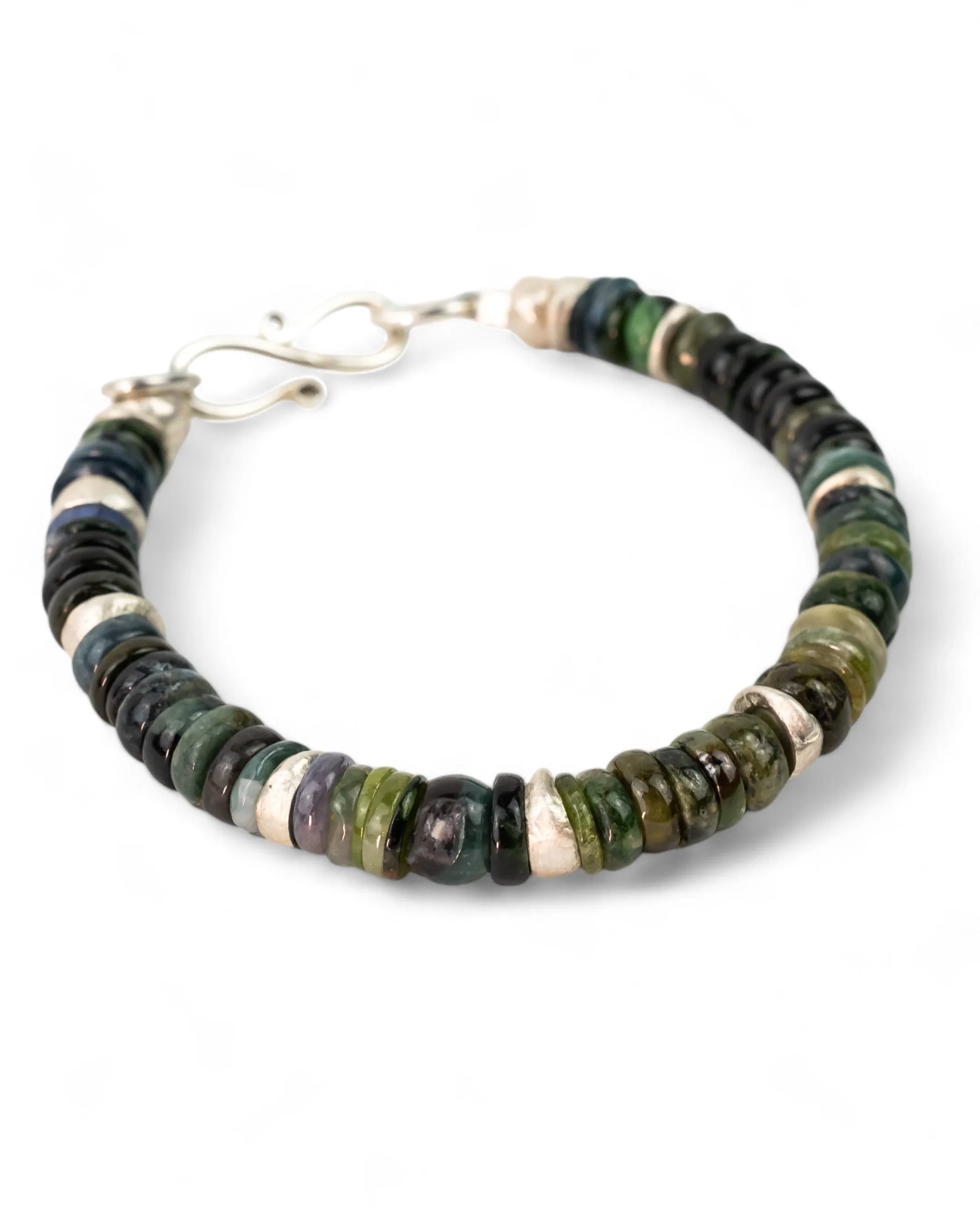 Silver Tourmaline Bracelet (Green)
