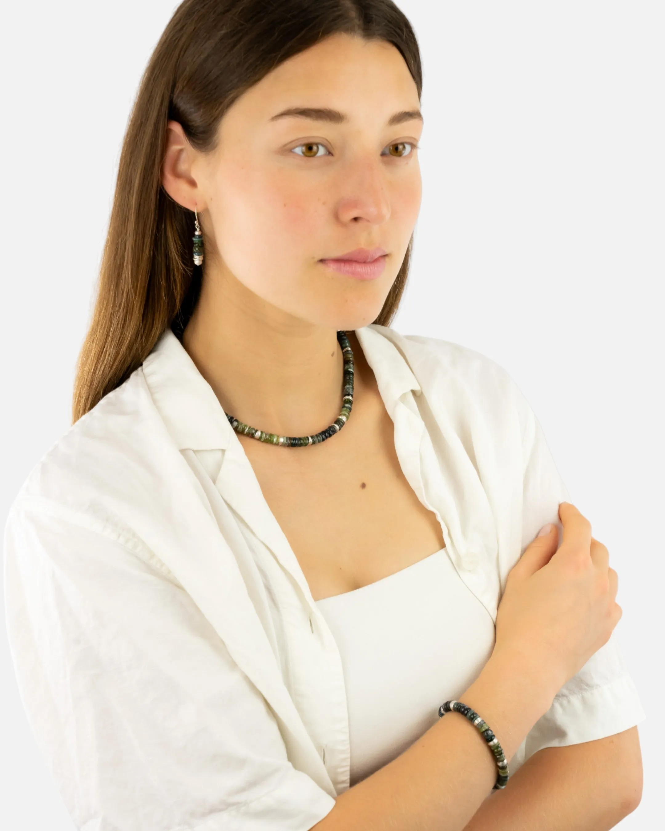 Silver Tourmaline Bracelet (Green)