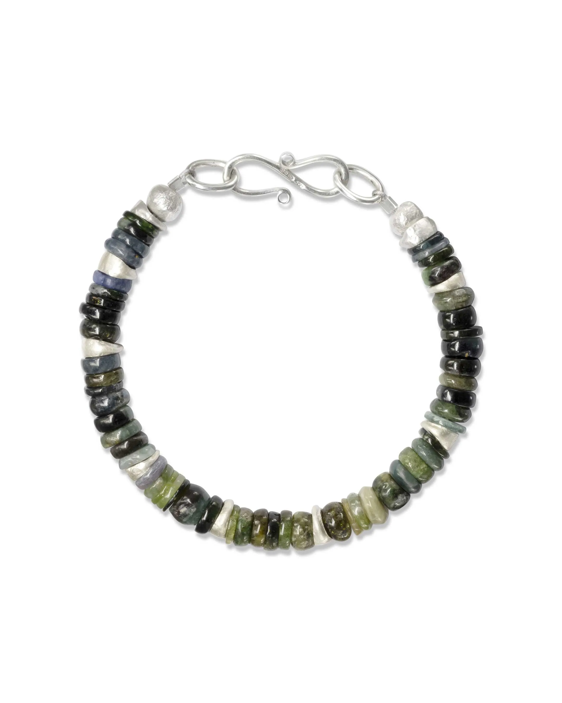 Silver Tourmaline Bracelet (Green)