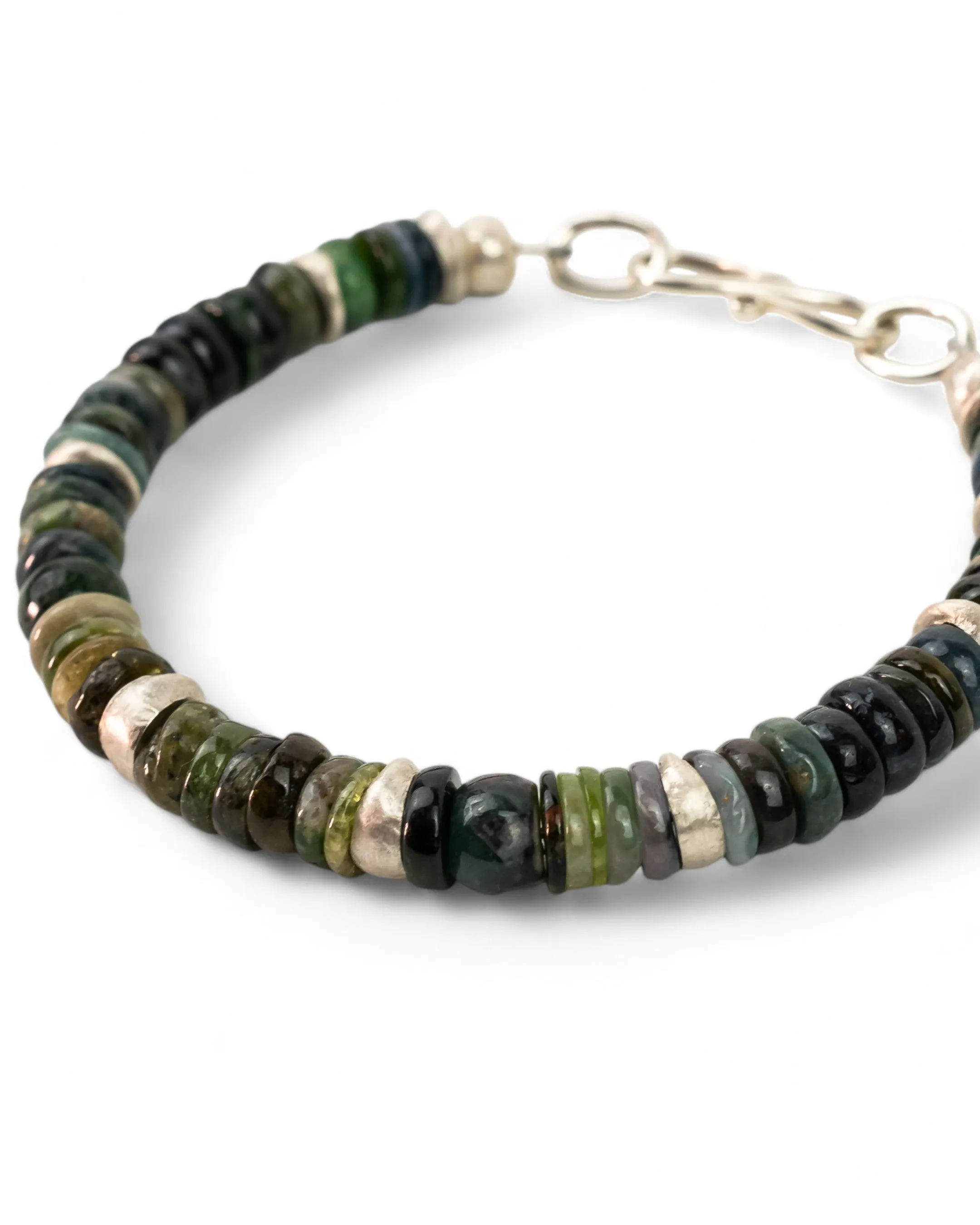 Silver Tourmaline Bracelet (Green)