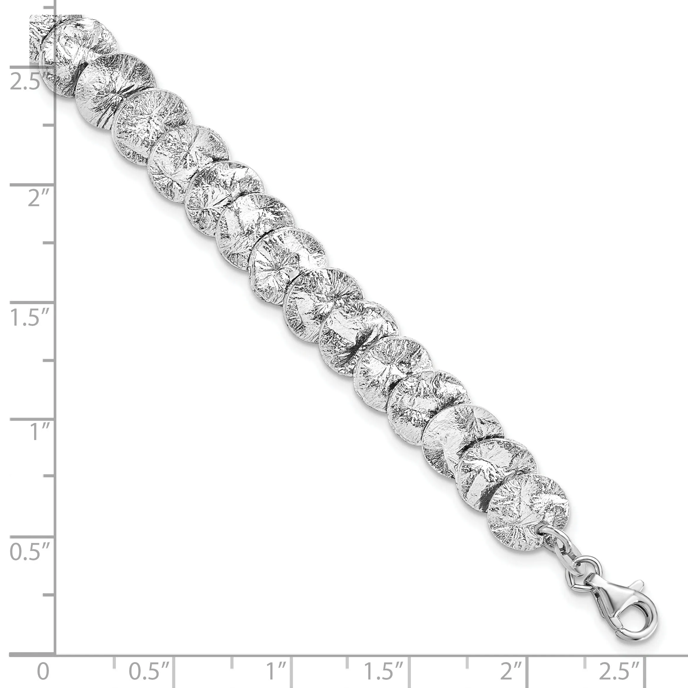 Siver Textured Reversible Bracelet