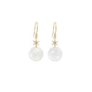 Small Starry Orb Gold Earrings