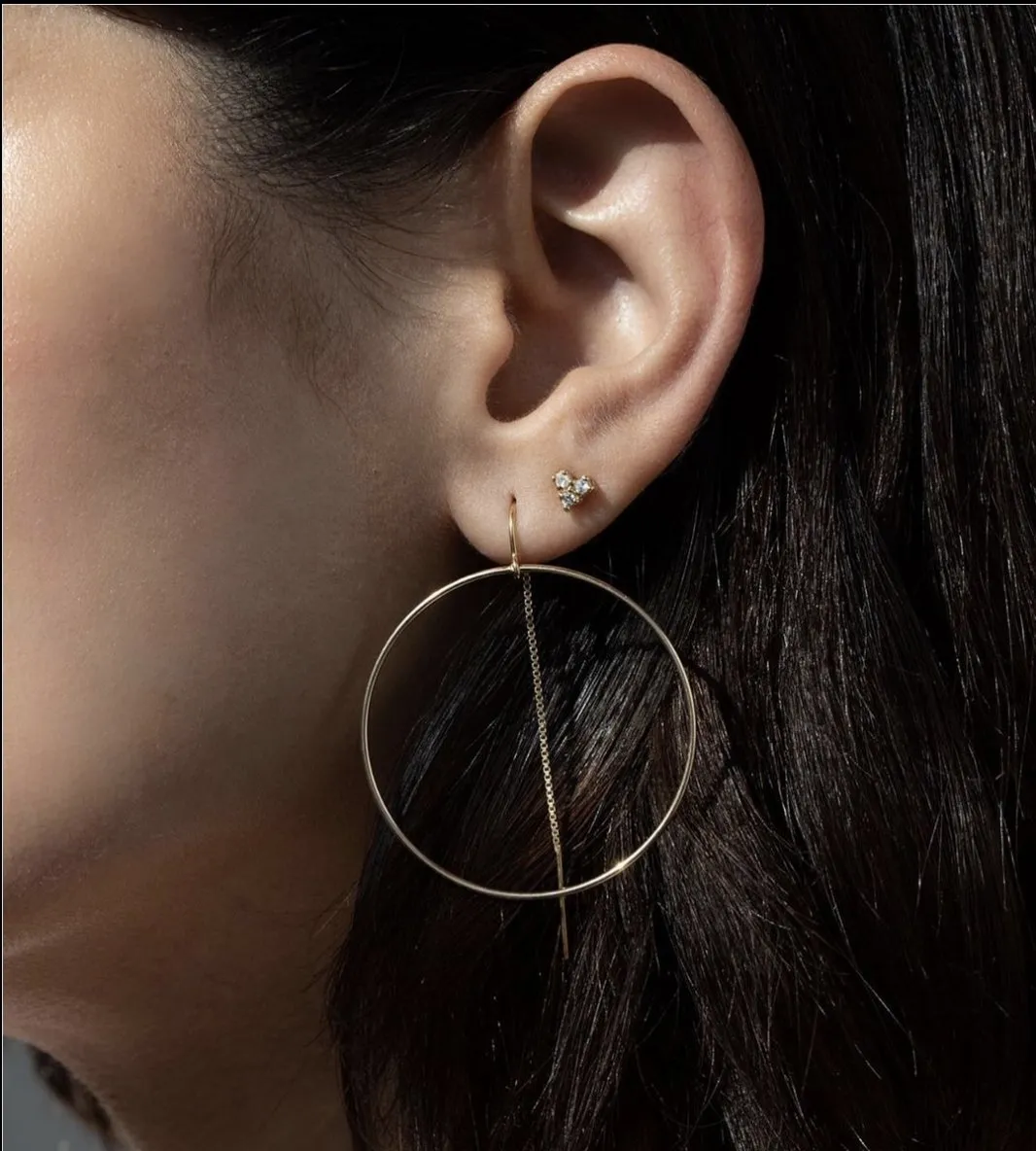Small Trio Diamond Stud Earrings