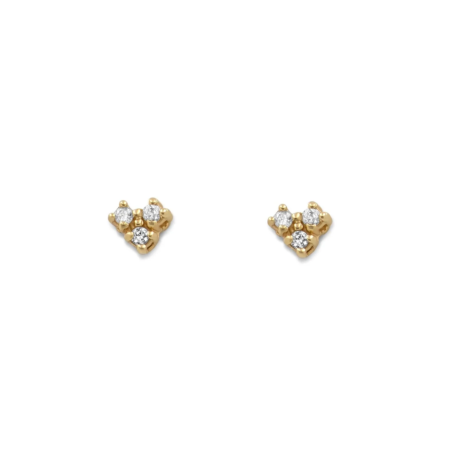 Small Trio Diamond Stud Earrings