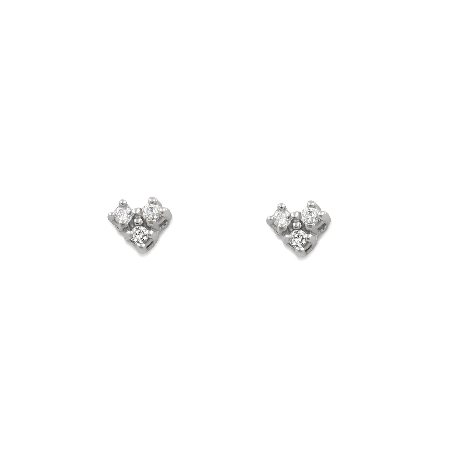 Small Trio Diamond Stud Earrings