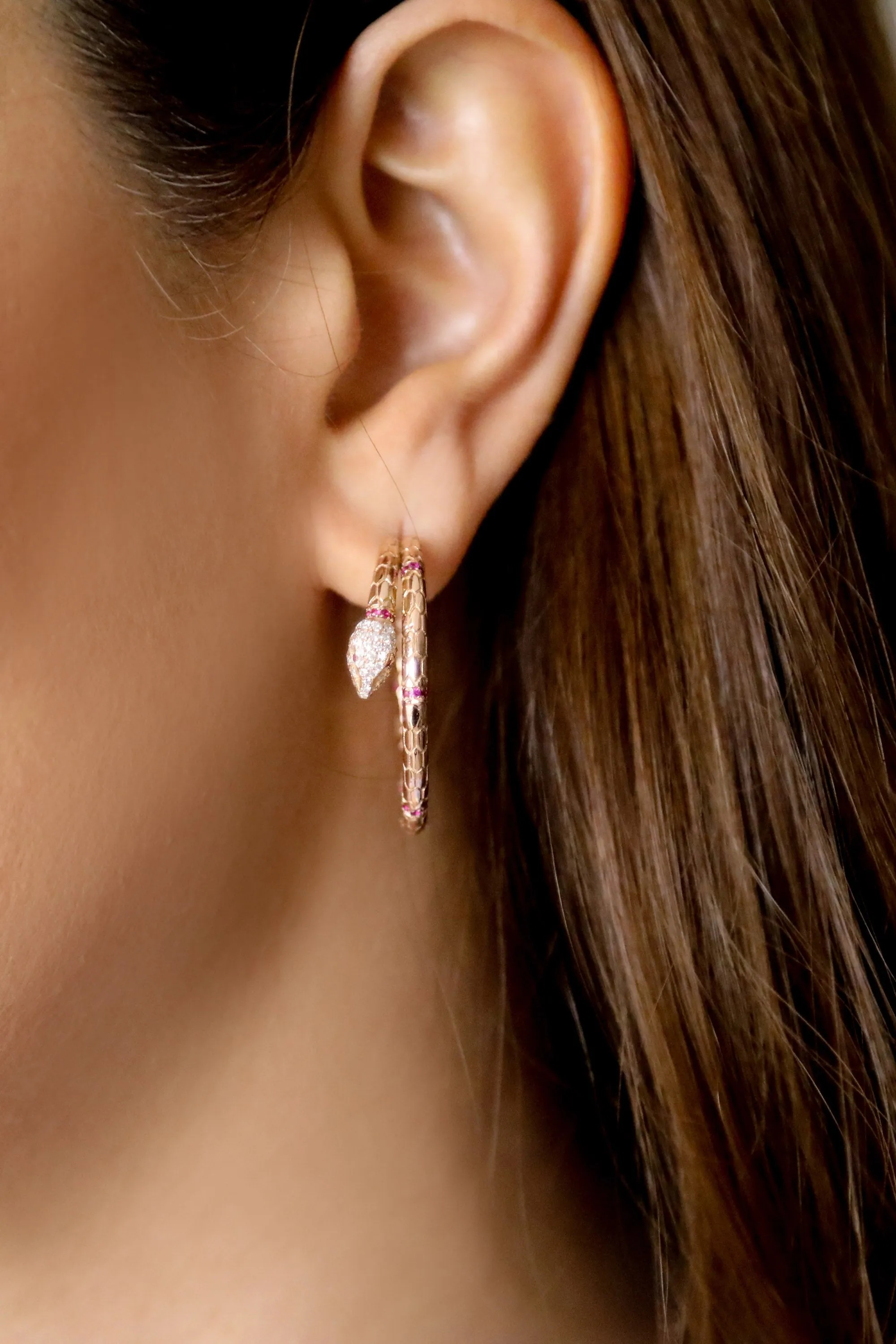 Snake Hoop Earrings
