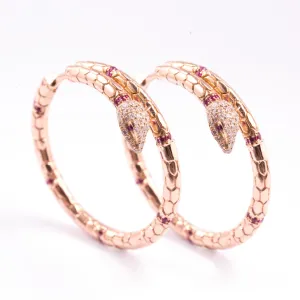 Snake Hoop Earrings