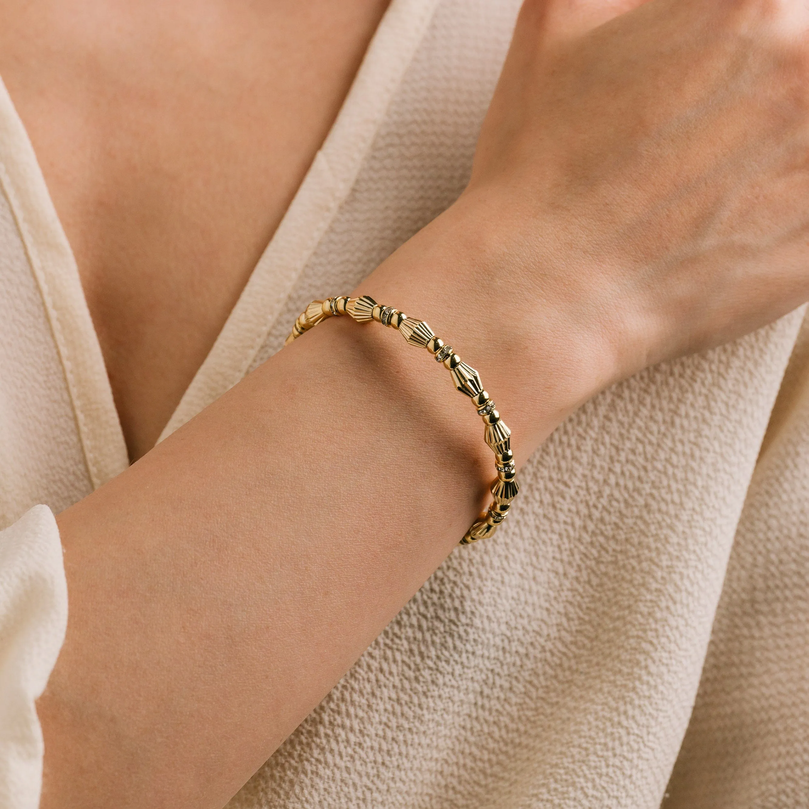 Solana Diamond Bead Flex Bracelet