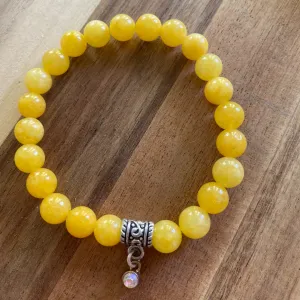 Solar Plexus Chakra Self-Esteem & Power Amber Quartz Bracelet