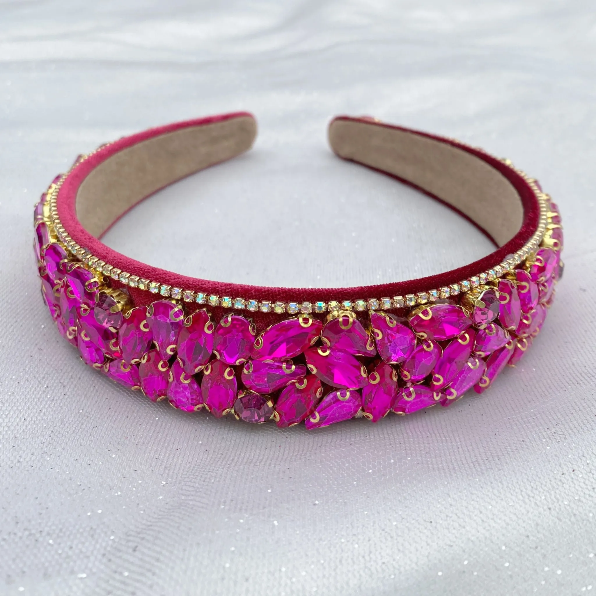 Sparkly Headband Hot Pink Headband Crystal