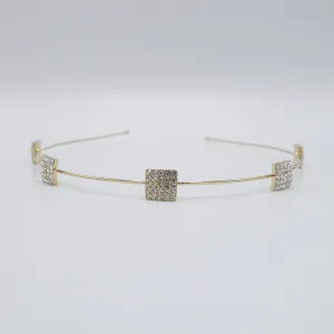 square rhinestone thin headband