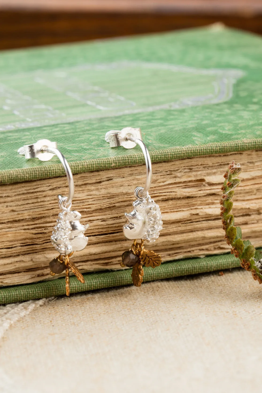 Squirrel And Oak Leaf Earrings