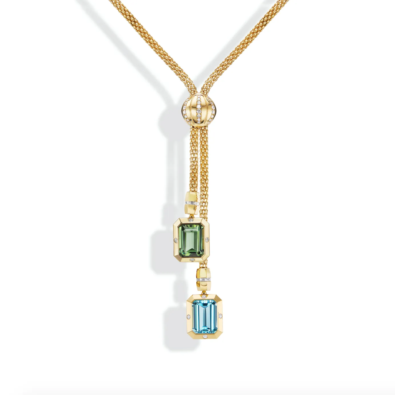 Stella Necklace Blue Topaz Drops