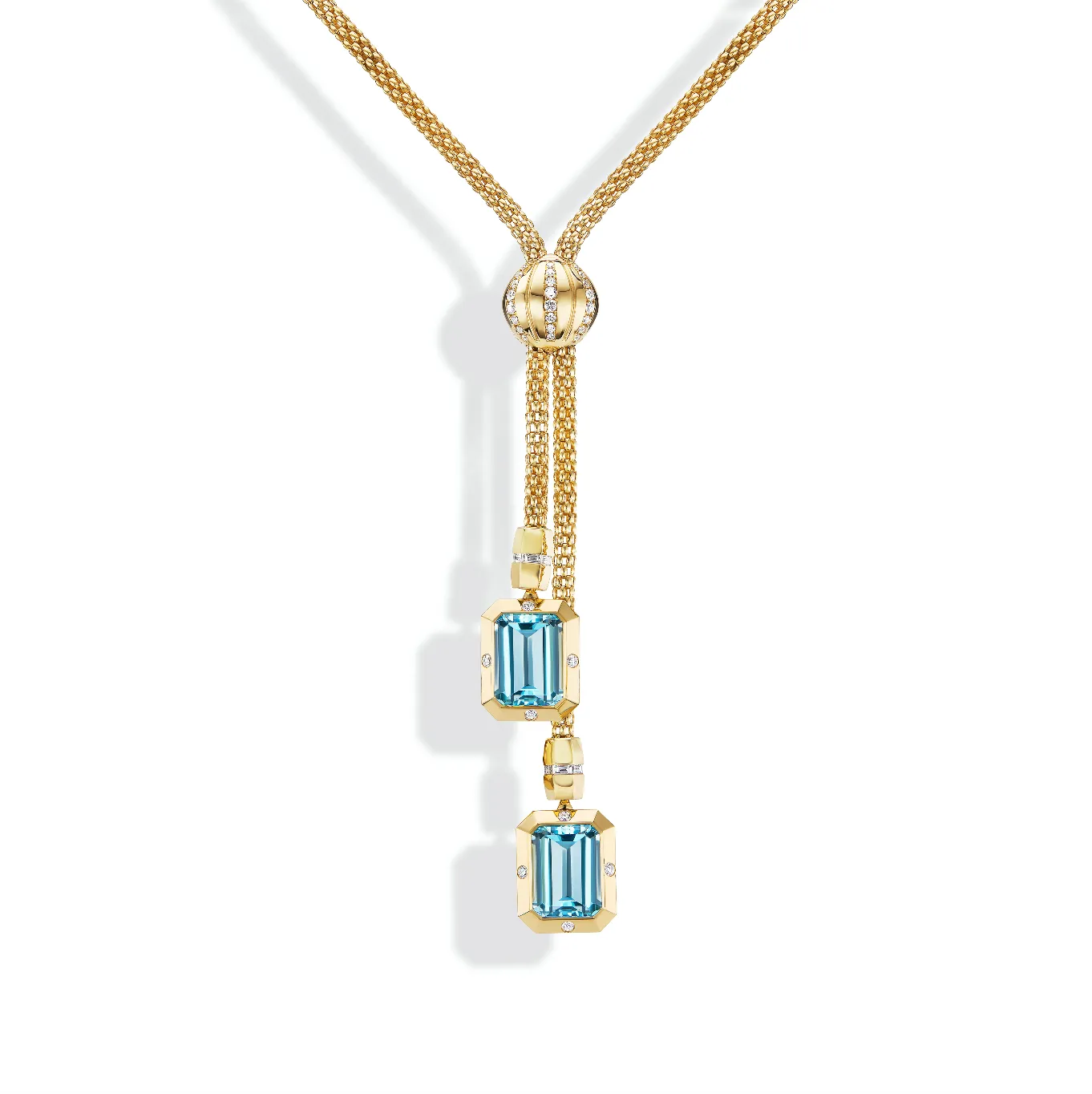 Stella Necklace Blue Topaz Drops
