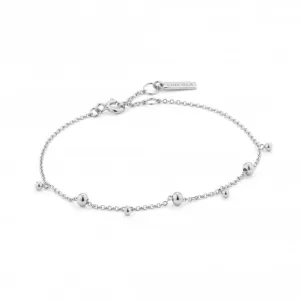 Sterling Silver Rhodium Plated Modern Drop Balls Bracelet B002-03H