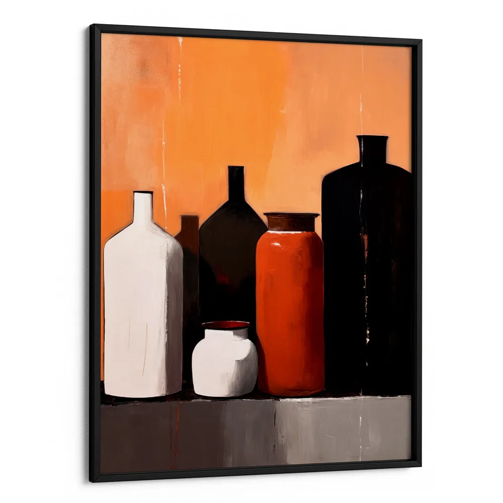 Still Life With Big Bottles Abstract Painting