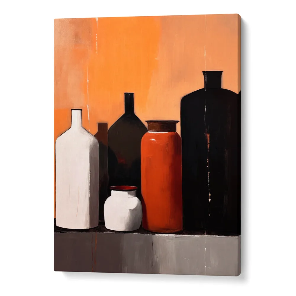 Still Life With Big Bottles Abstract Painting