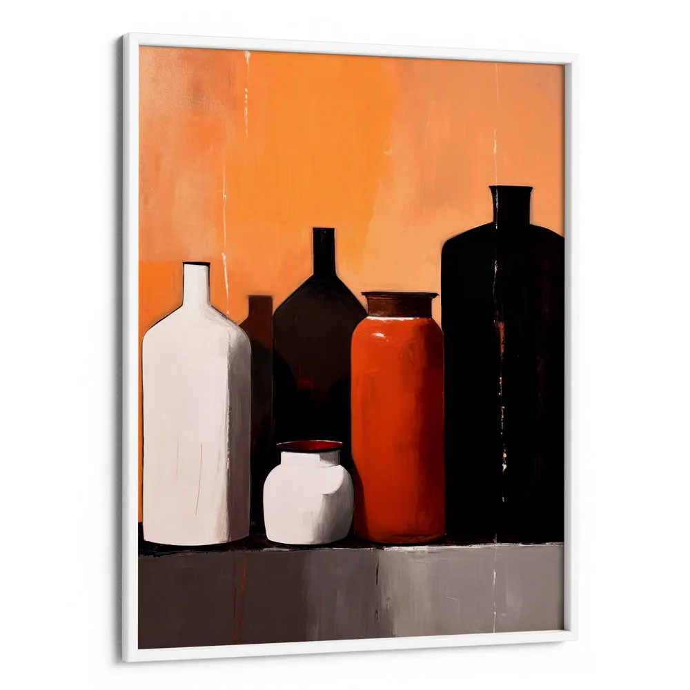 Still Life With Big Bottles Abstract Painting
