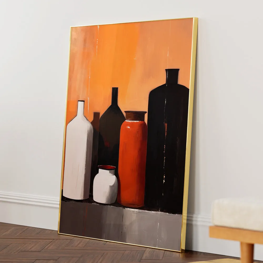 Still Life With Big Bottles Abstract Painting
