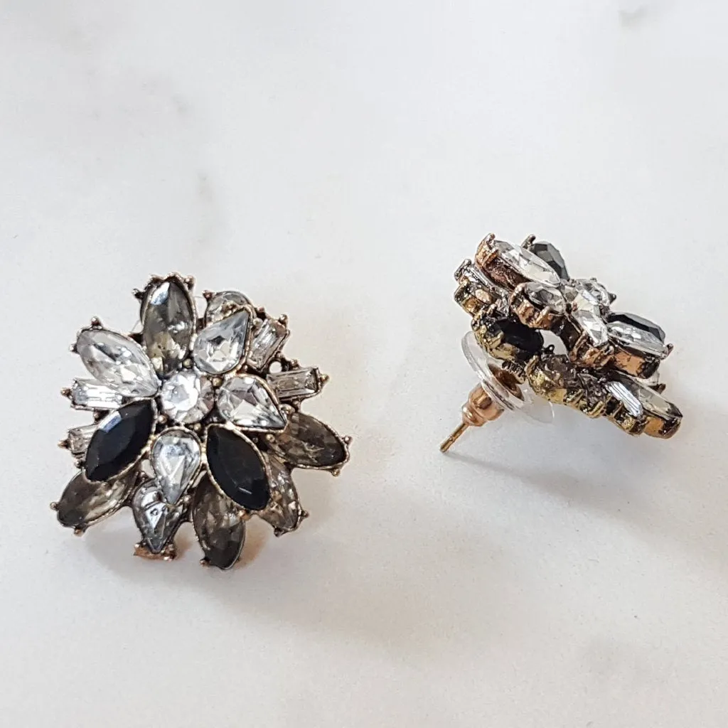 STORM Black Jewel Stud Earrings