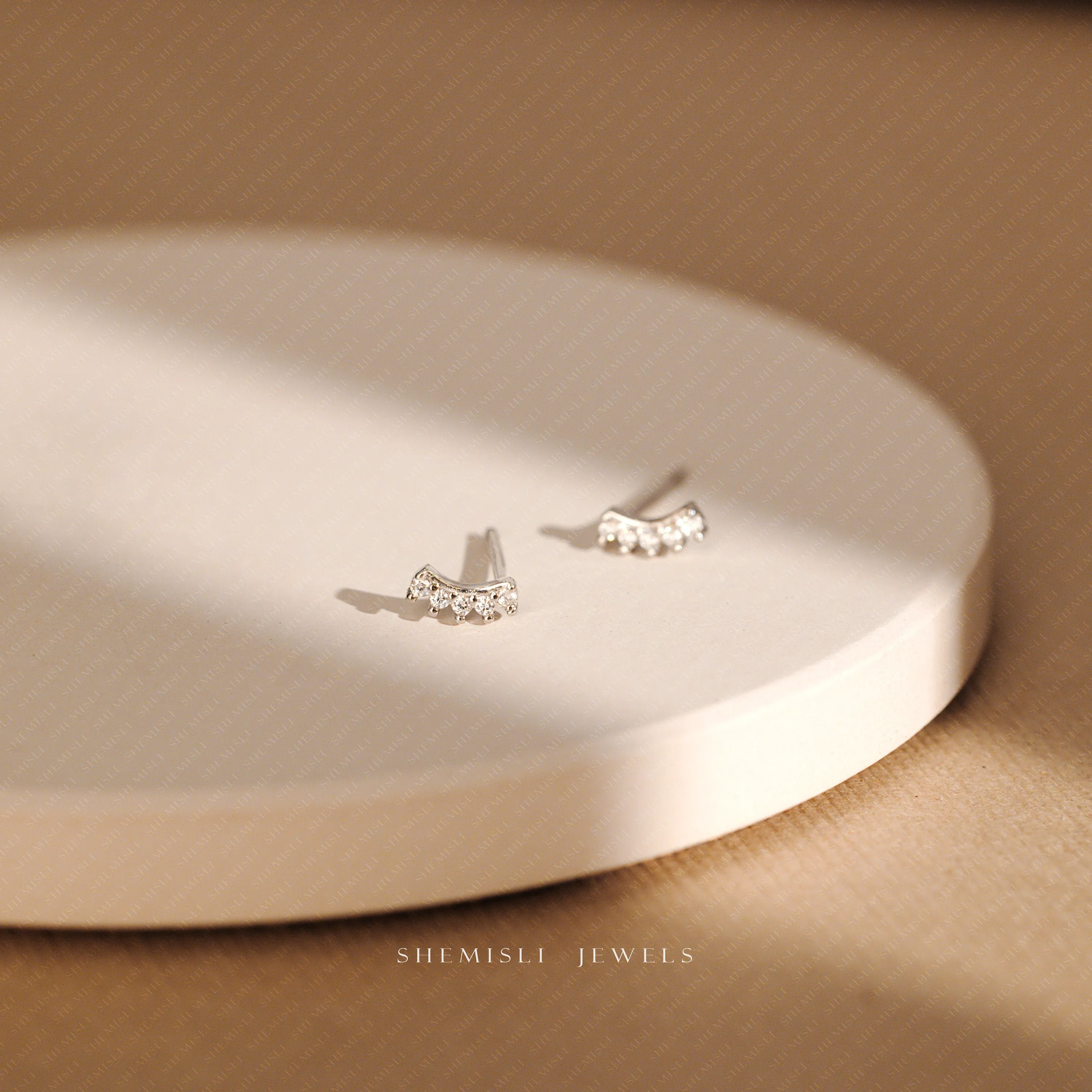 Super Tiny Climber Earrings, Unisex, Gold, Silver SHEMISLI - SS078 Butterfly End, SS769 Screw Ball End (Type A) LR