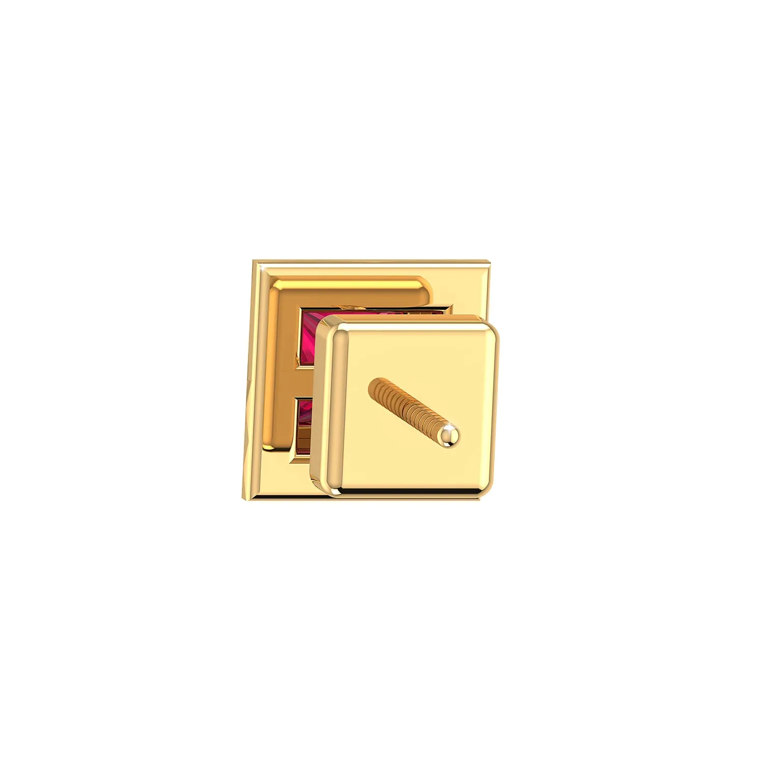THE RUBY BLOCK MEN'S STUD