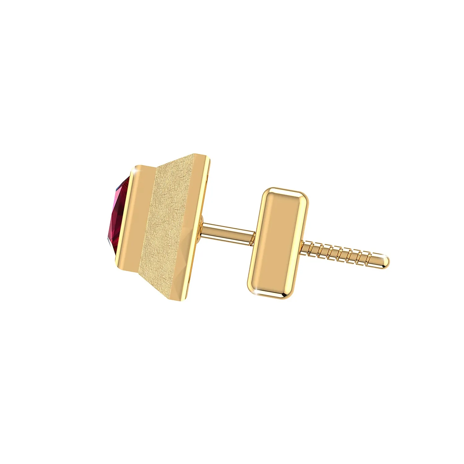 THE RUBY BLOCK MEN'S STUD