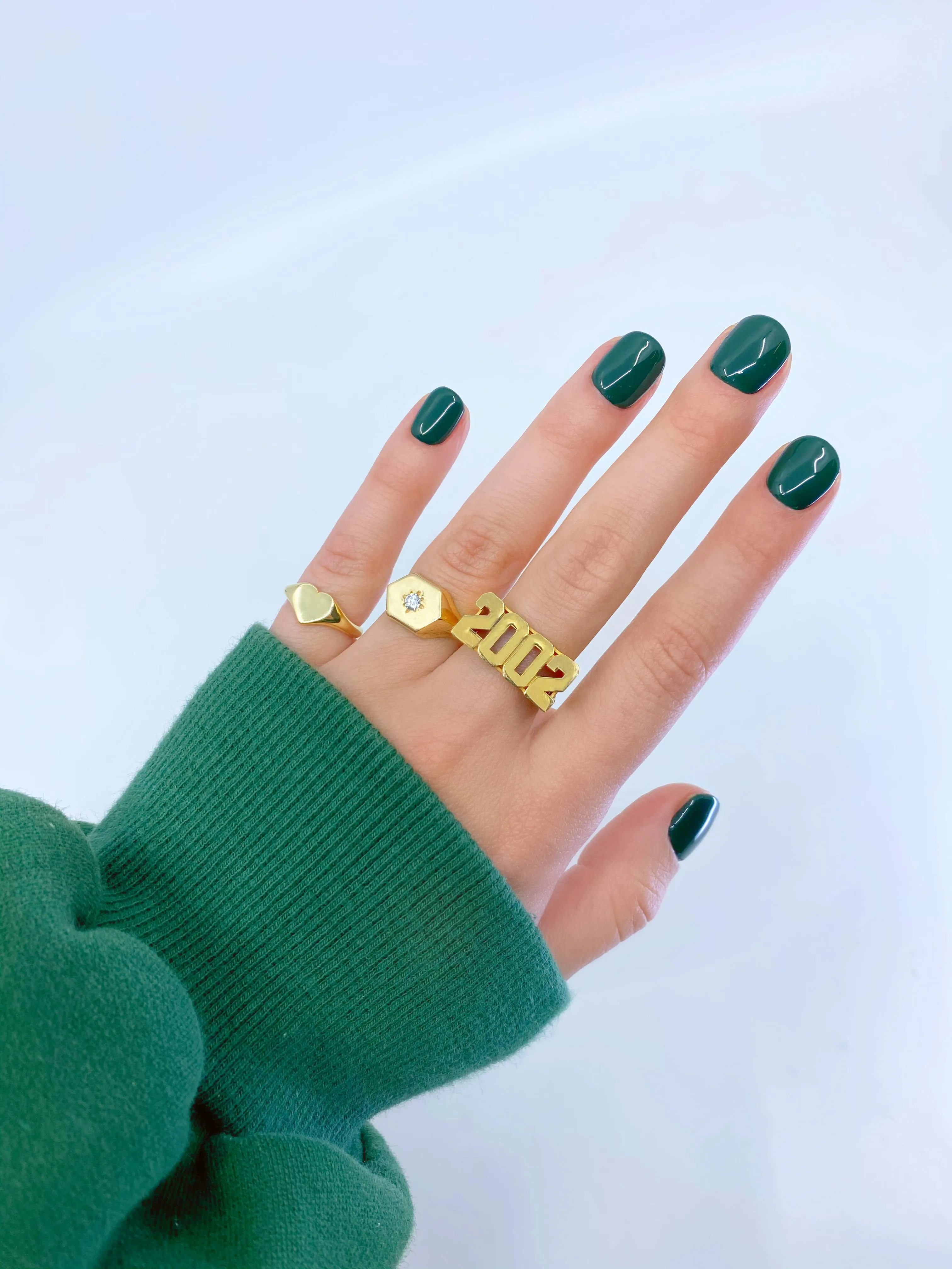 THE TINY HEART PINKY SIGNET RING