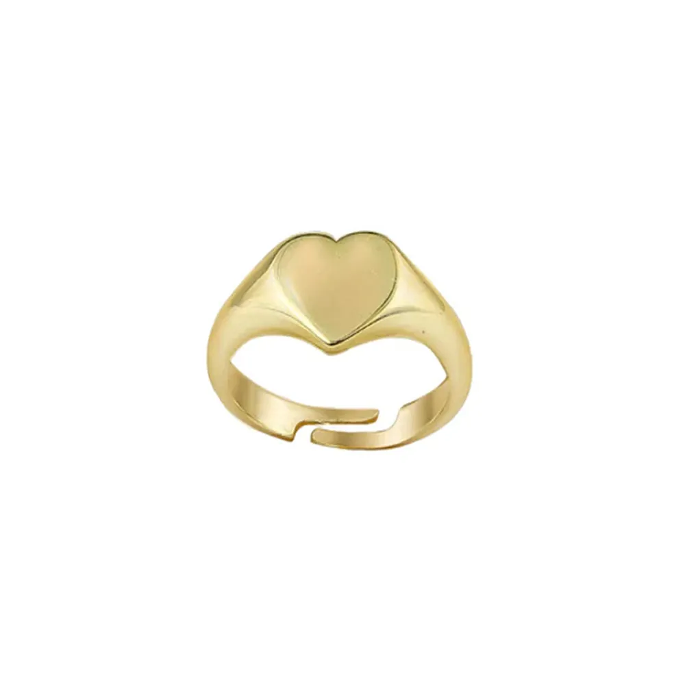 THE TINY HEART PINKY SIGNET RING