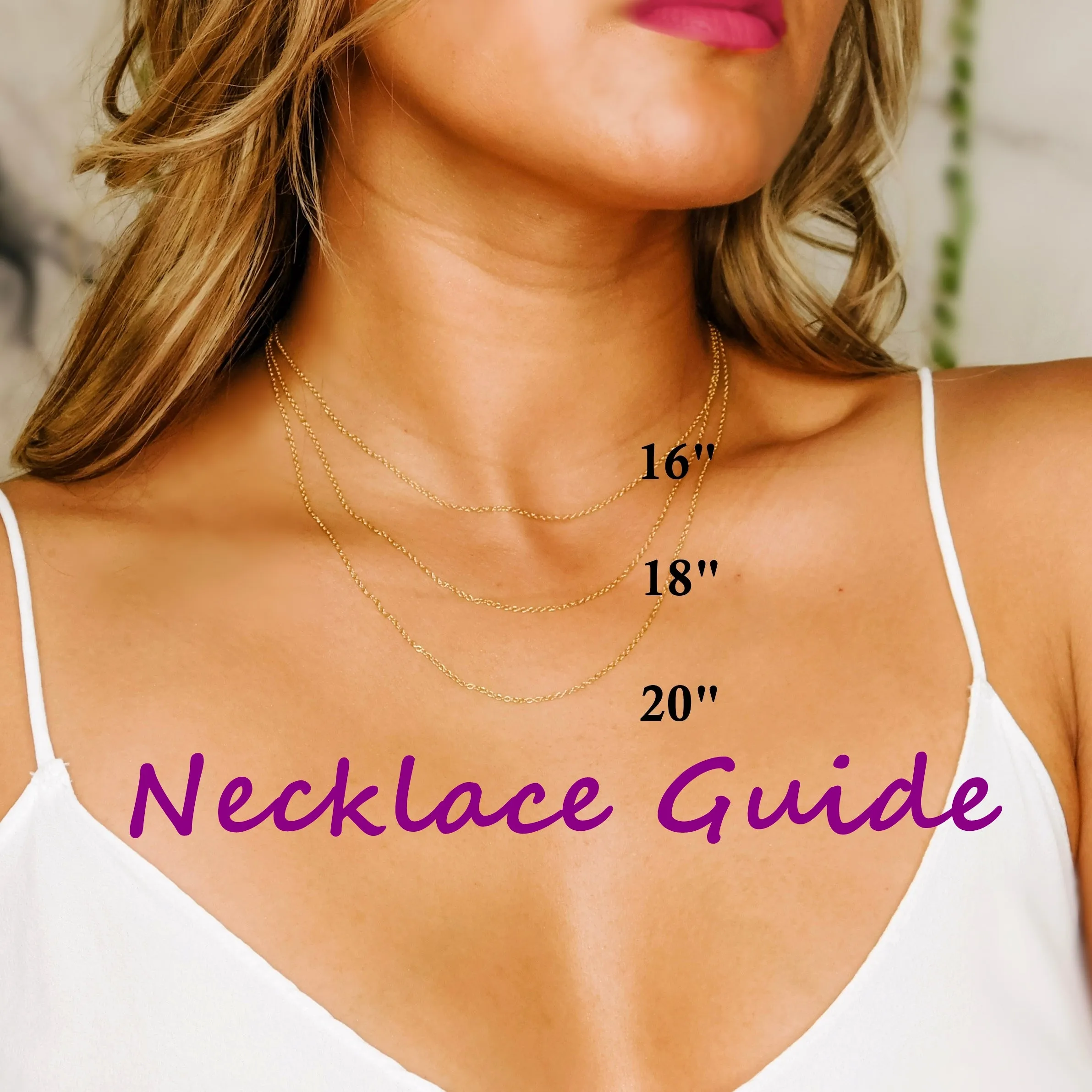 Tiny Amethyst Drop Gold Necklace