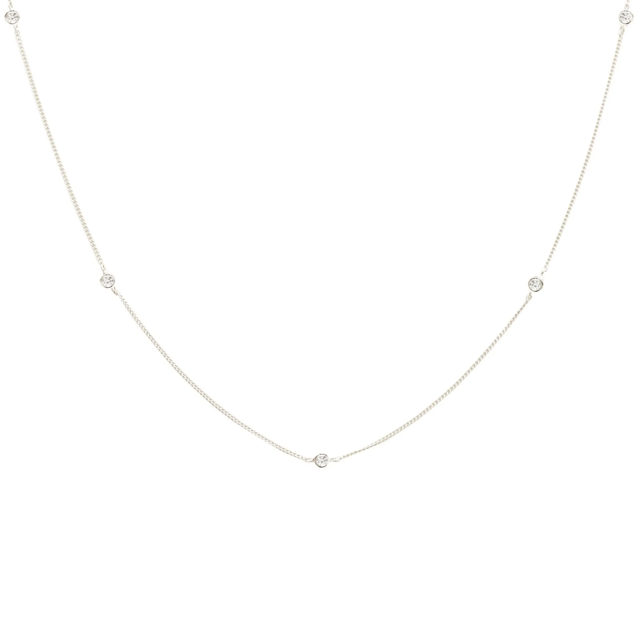Tiny Love Necklace - Cubic Zirconia & Silver