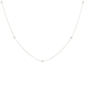Tiny Love Necklace - Cubic Zirconia & Silver