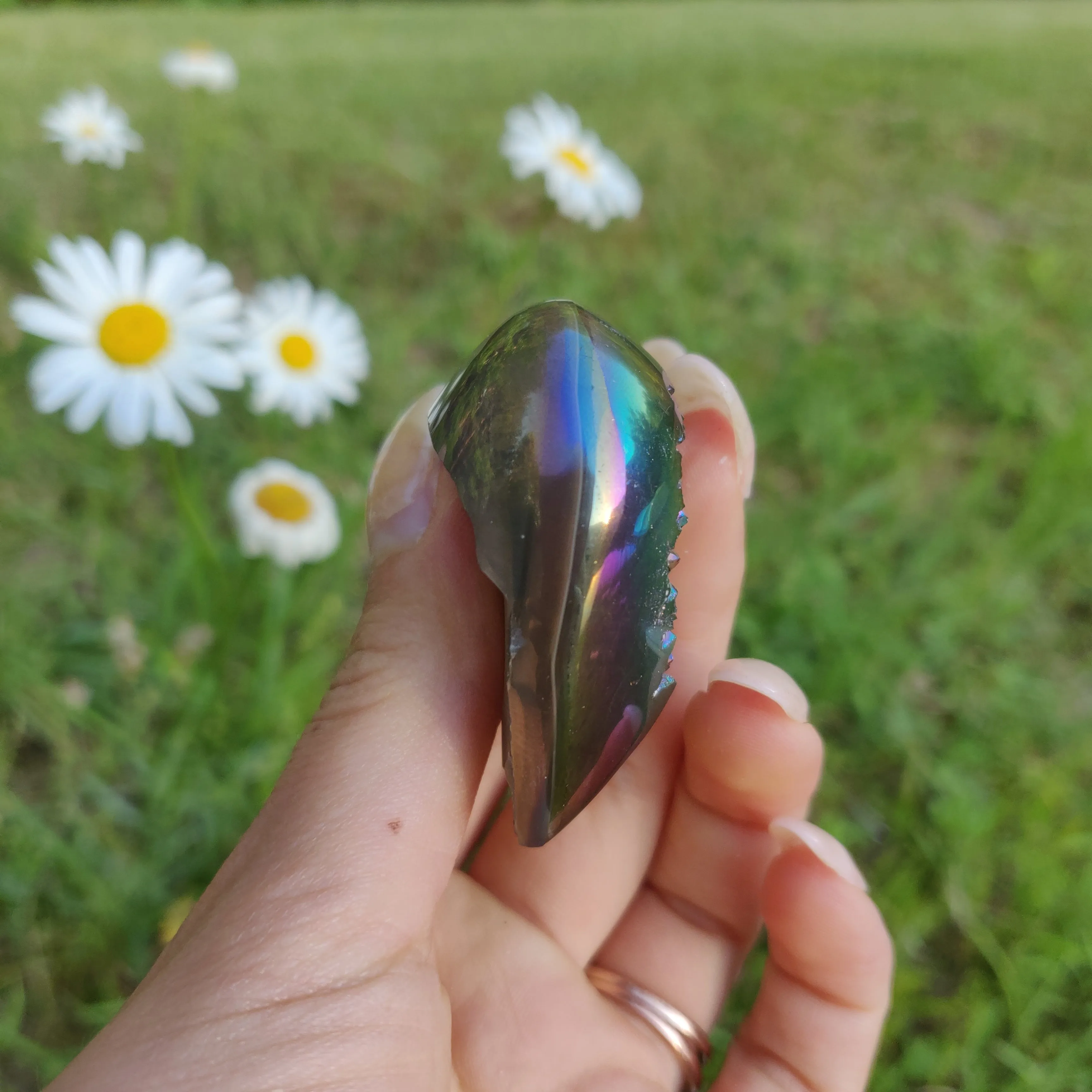Titanium Amethyst Heart (#4)